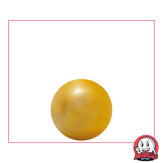 Canica Brillante 16 mm - Vidrio Opaco y Brillante Amarillo Perlado - MesCanicas