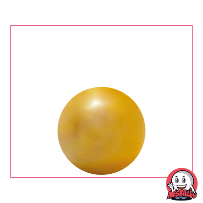Canica Brillante 22 mm - Vidrio Opaco y Brillante Amarillo Perlado - MisCanicas