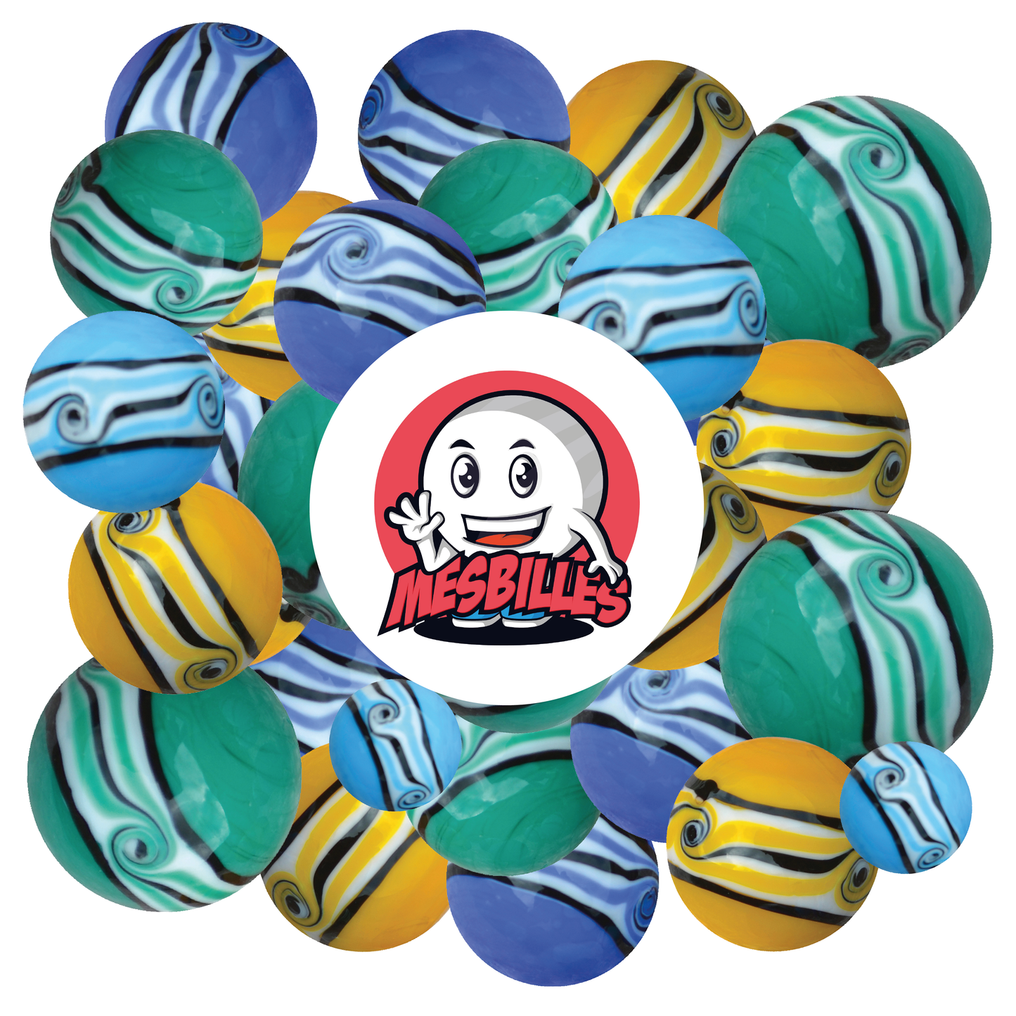 1 Canica Art Hawaí Turquesa 22 mm