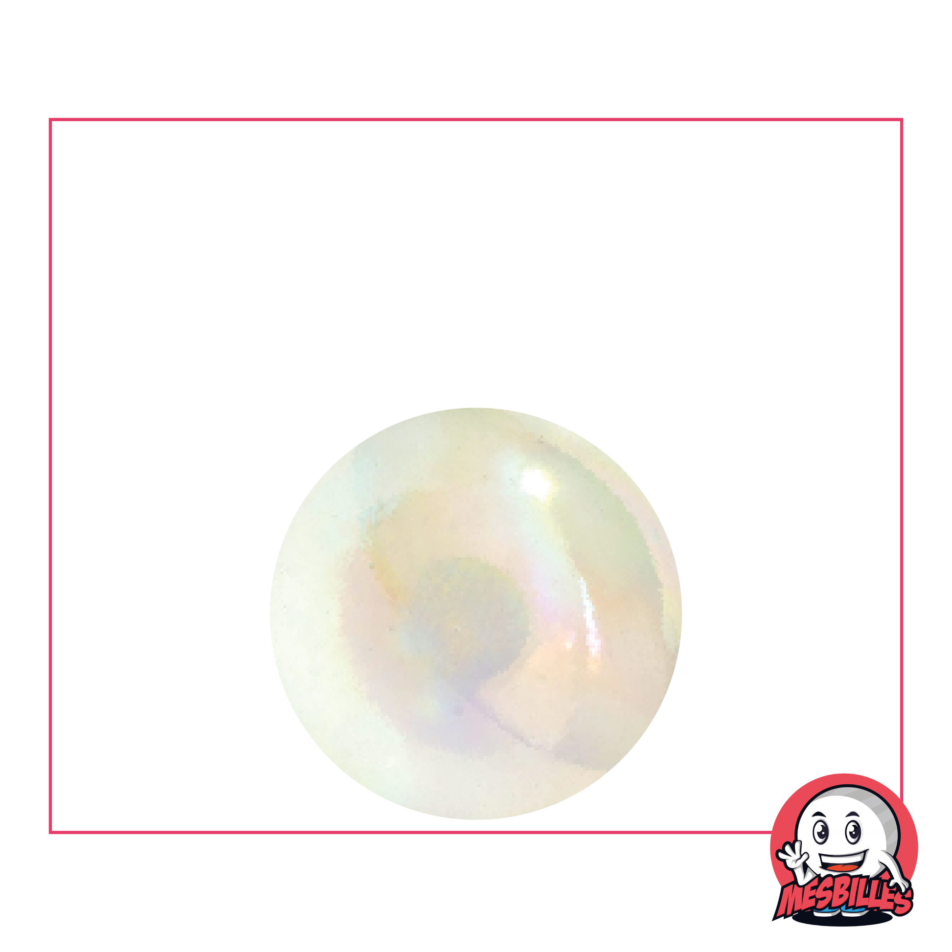 Canica de vidrio de 22 mm Canica redonda y translúcida, aspecto iridiscente, para un toque de brillo único
