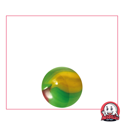 Canica Jungle 14 mm verde amarillo marrón - MisCanicas