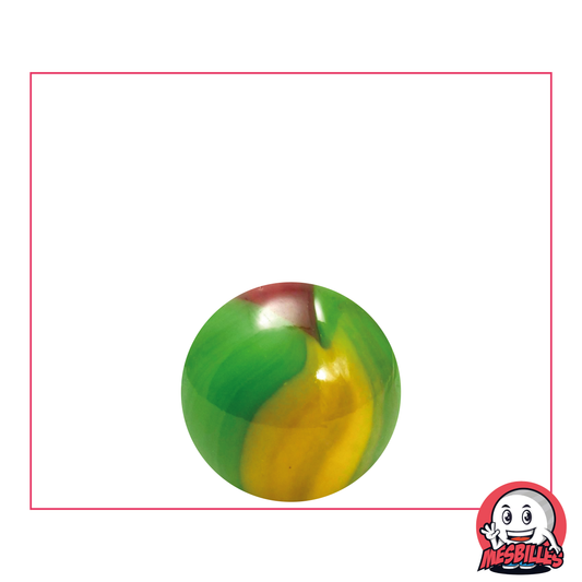 Canica Jungle 16 mm verde amarillo marrón - MisCanicas