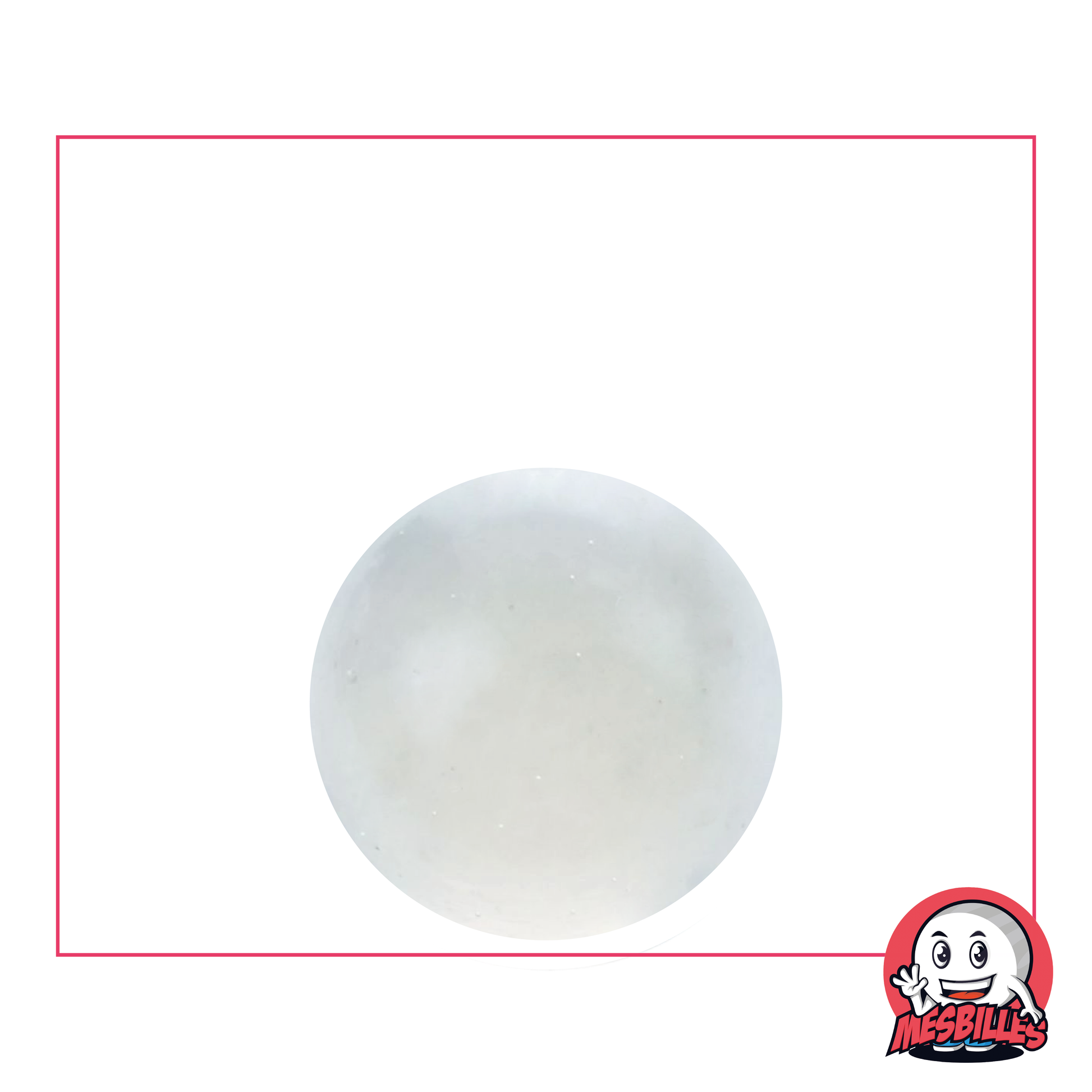 Canica Lupa de cristal translúcido color cristal - 22 mm - MisCanicas