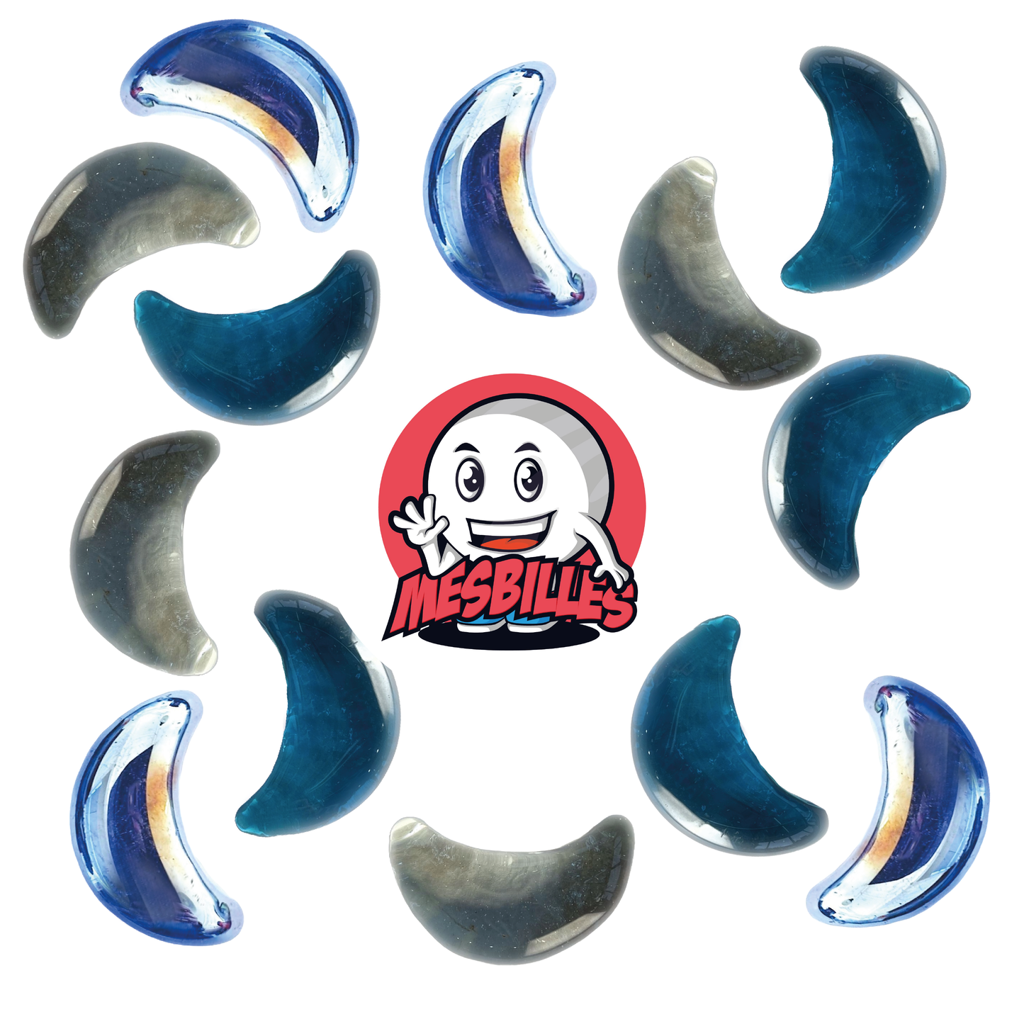 1 Canica Luna Azul