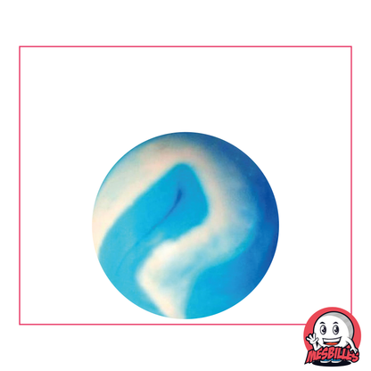 Canica Marsella de 25 mm | Canica azul celeste con los colores del fútbol francés