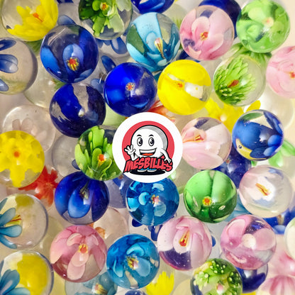 Voici un petit Joyau qui Émerveille Petits et Grands : la Bille d'Art Fleur 3D Bleu.