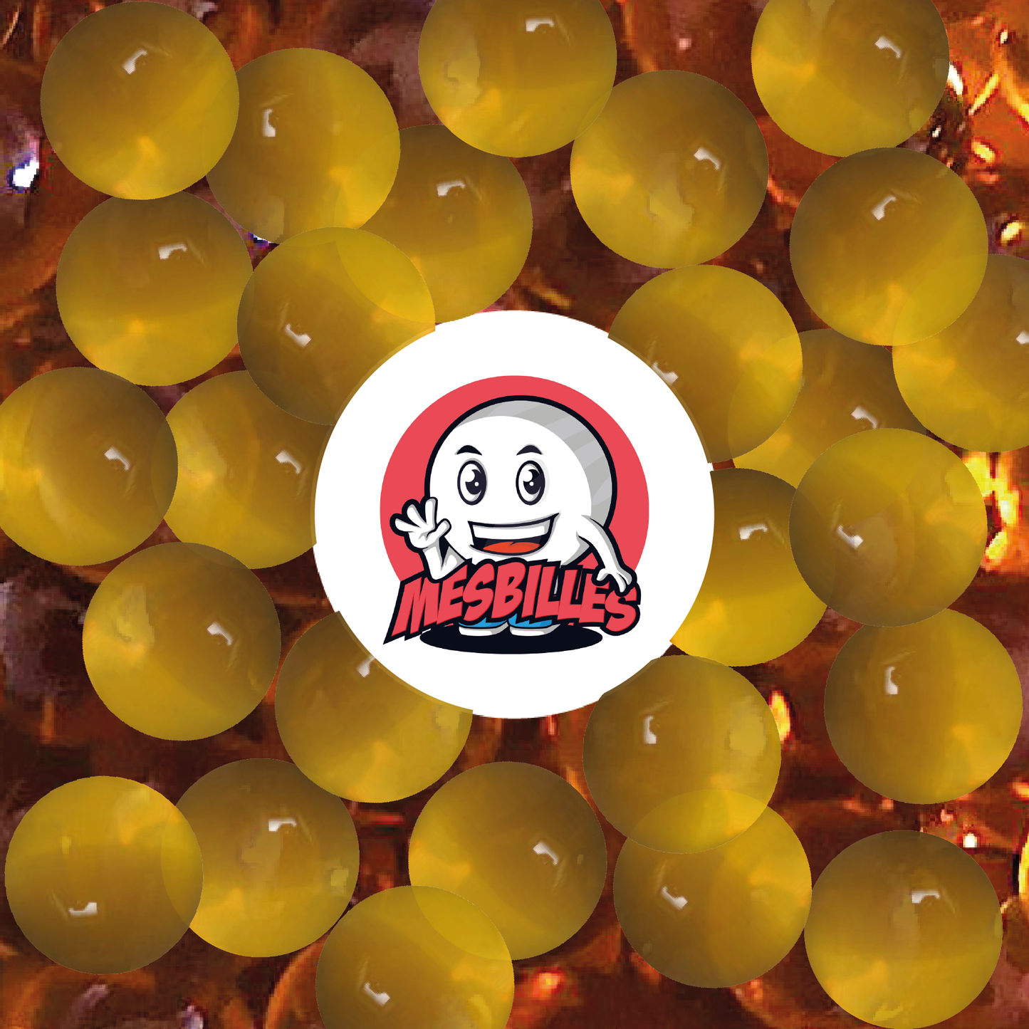 1 Canica Luz Ámbar Claro 08 mm