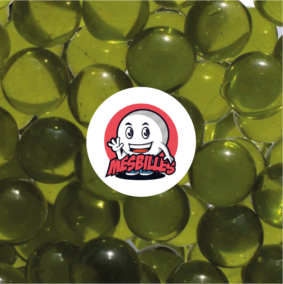 1 Canica Luz Verde-Amarillo 16 mm