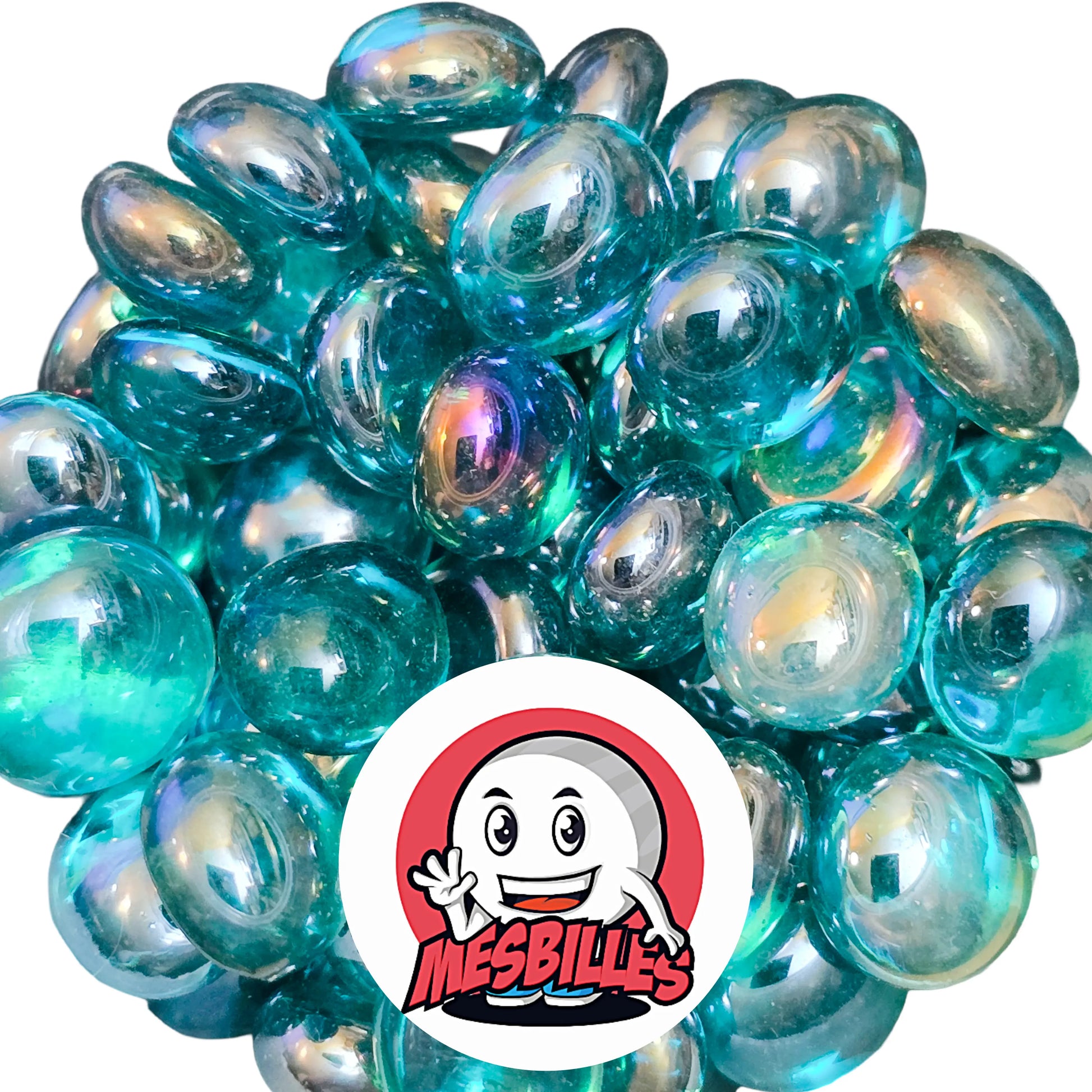 Pour Décorer, Jouer ou Collectionner, Les Petites Billes Plates Bleu-Canard de MesBilles sont indispensables.