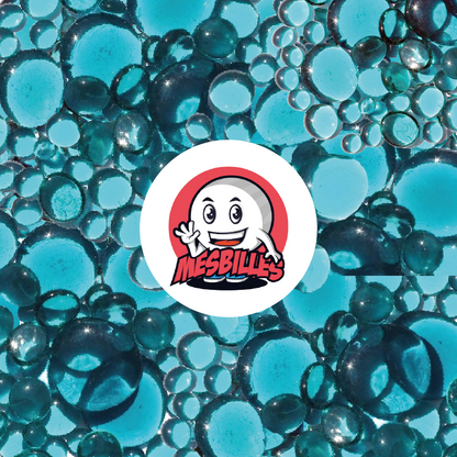 Mascota MisCanicas - Canicas planas de cristal azul transparente de 12 mm a 30 mm