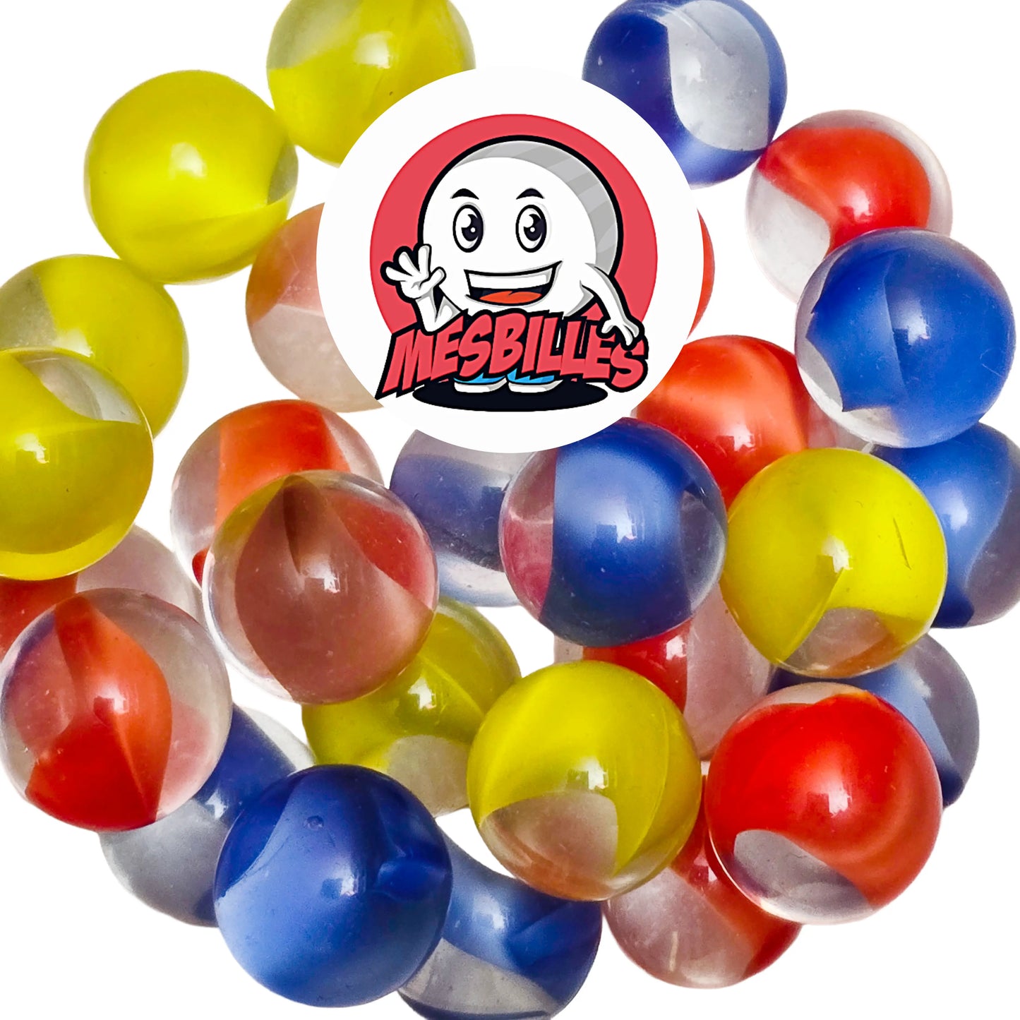 1 Canica Arte Pluma Naranja 16 mm vidrio de Bohemia