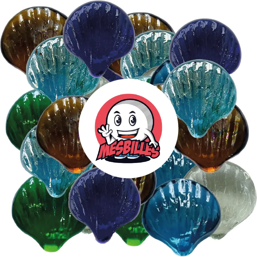 MesBilles collection de Billes en verre en de forme coquillage Translucide