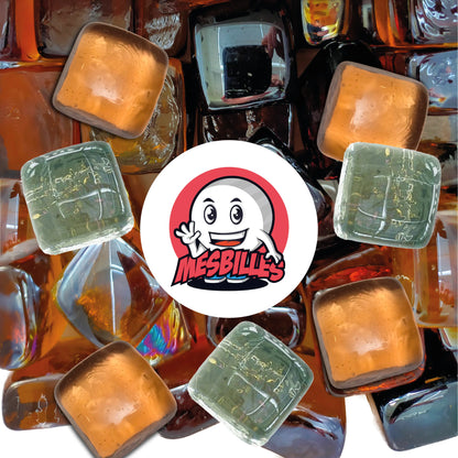 1 Canica Cuadrada Cristal