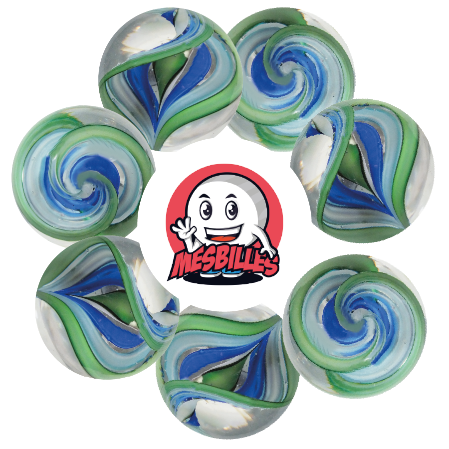 1 Canica de Arte Espirales 40 mm