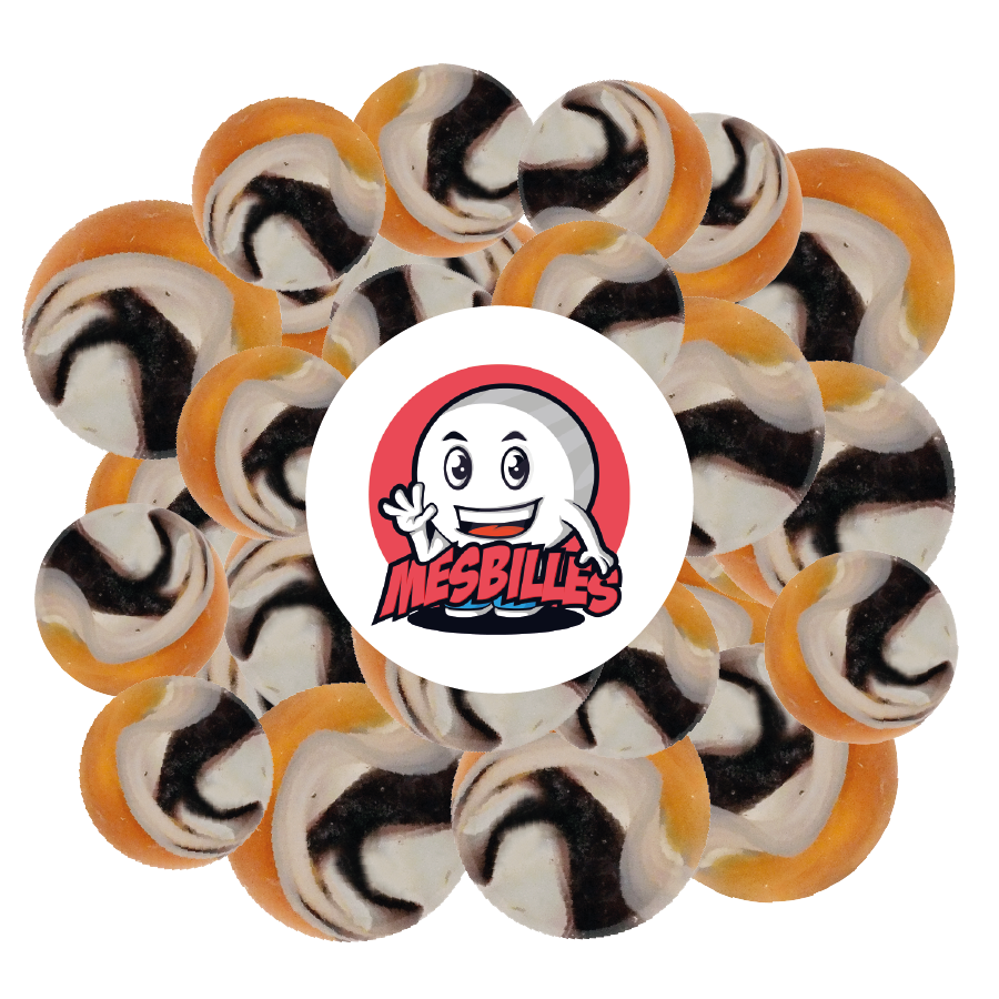 Descubra la canica de cristal Pandi-Panda de 25 mm y su pequeña melodía que le traerá recuerdos de su infancia.