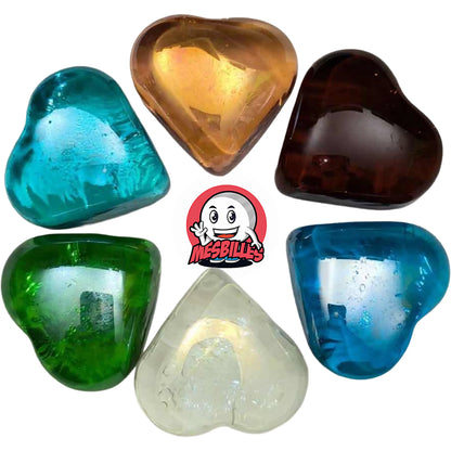 MesBilles vous propose ces Billes en verre Translucide de Couleur : les Billes Coeur Douceur.