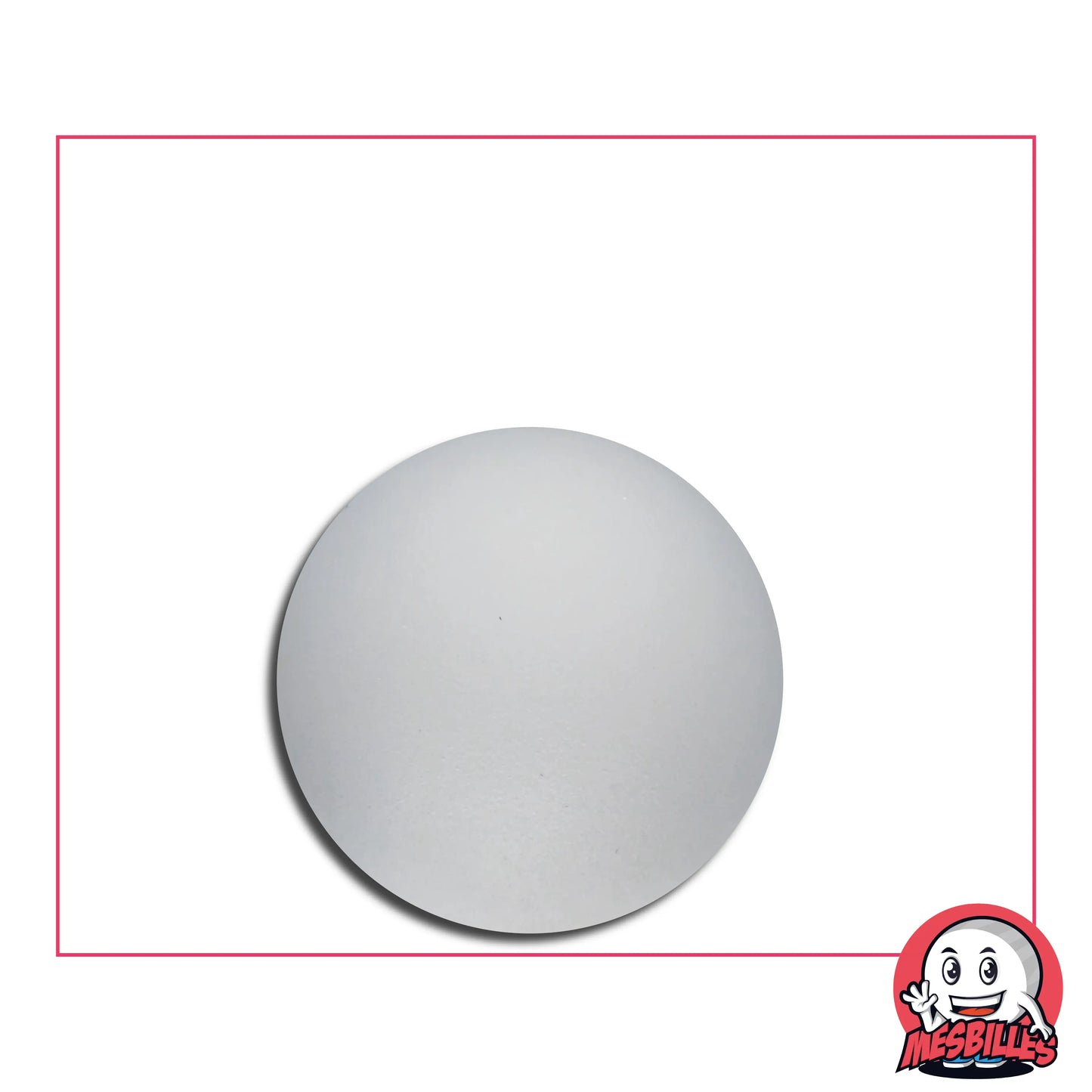 Bille Cristal Givrée 20 mm en verre de Bohème – petite bille blanche mate effet givré