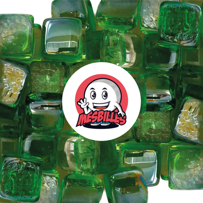 1 Canica Cuadrada Verde Claro