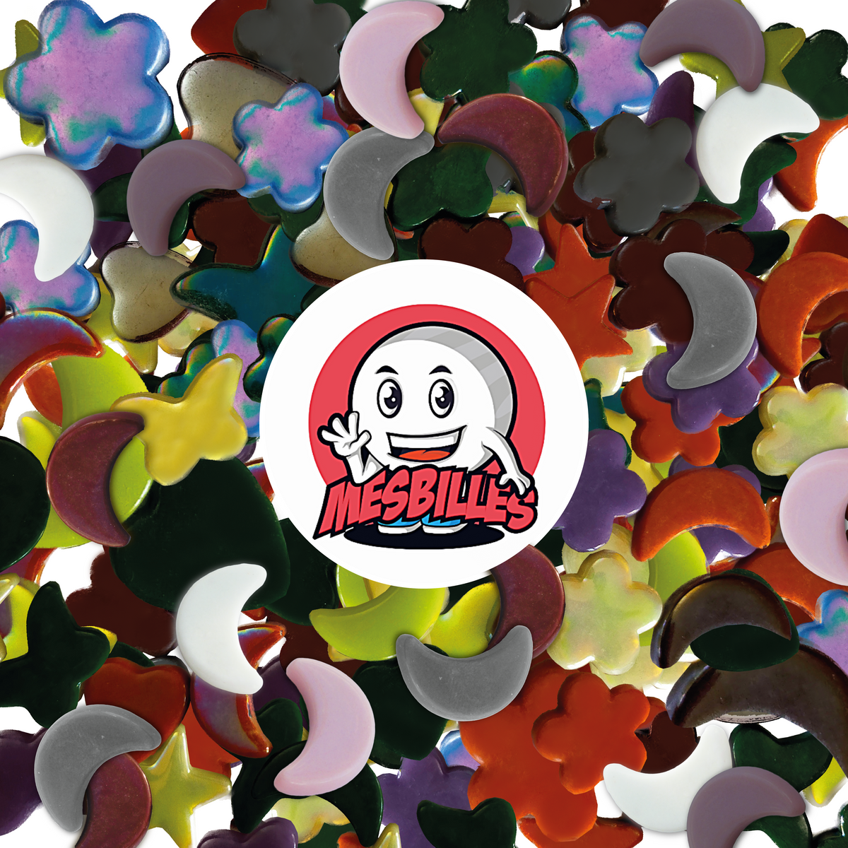Logo MisCanicas en Canicas Luna Marrón Perla extra planas