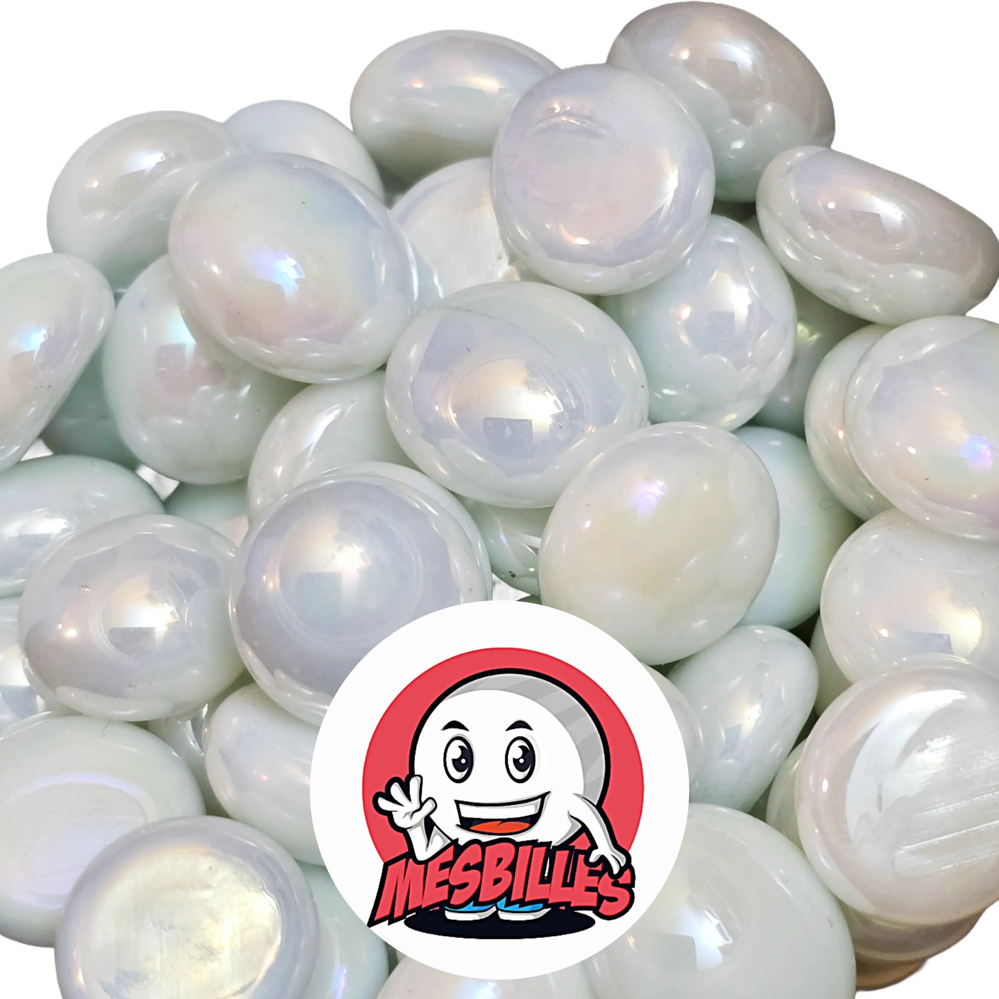 Pour Décorer, Jouer ou Collectionner, Les Petites Billes Plates Blanc de MesBilles sont indispensables.