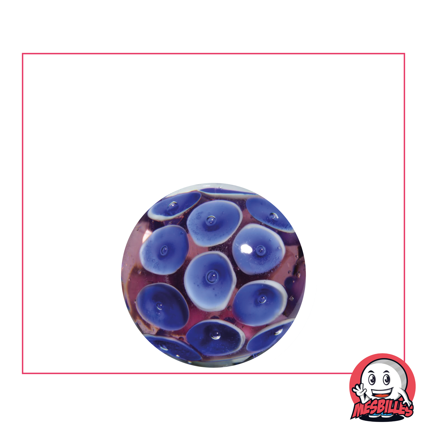 1 Canica Arte Nenúfar Azul 22 mm