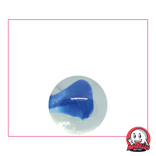 Canica Oso Blanco Azul de 16 mm en su versión Blanca