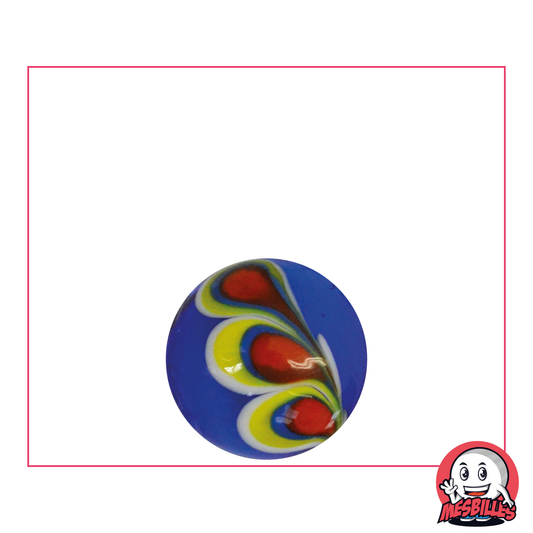 1 Canica Art Pavo Real Azul 16 mm