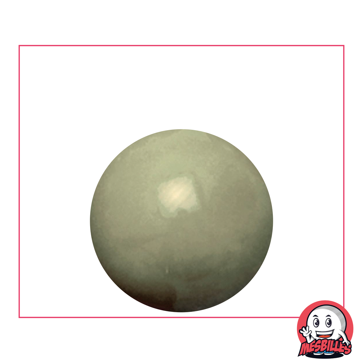 Canica Perla Gris de 25 mm - Vidrio opaco gris elegante y misterioso - MisCanicas