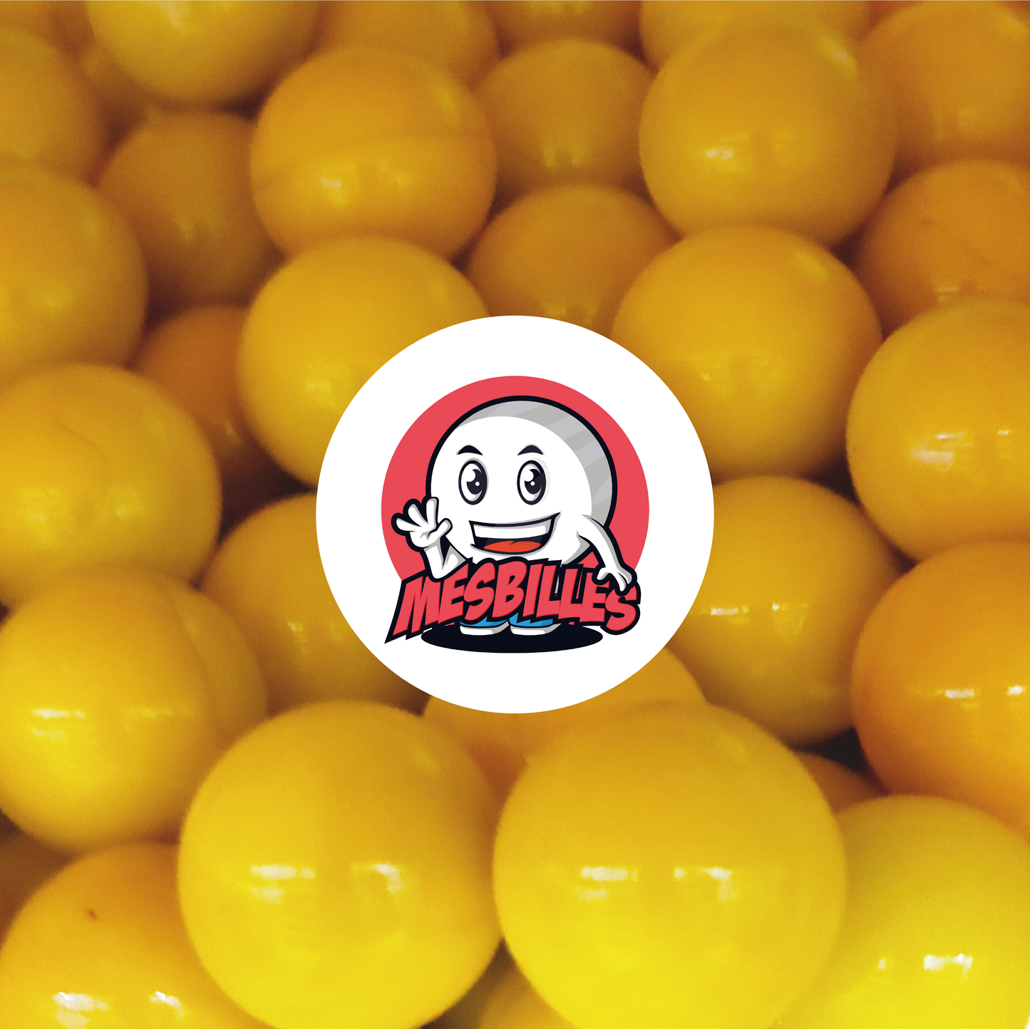 1 Canica amarilla Perla 25 mm