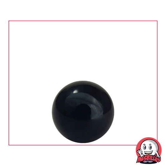 Canica Perla Opaca Negra 16 mm - Canica de vidrio redonda - MisCanicas