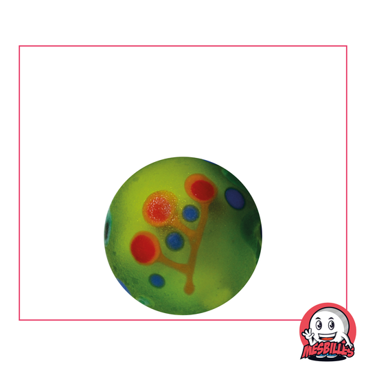 Canica de arte Piñata Esmerilada Verde 22 mm, decoraciones geométricas de colores - regalo para un amigo