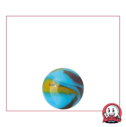 Canica Planeta Tierra opaca de color azul con trazas de negro de 14 mm - MisCanicas