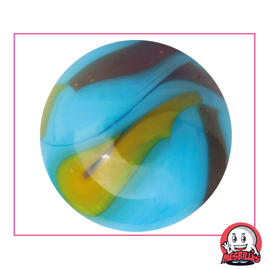 Canica Planeta Tierra Opaque de color Azul con trazas de Negro de 50 mm - MisCanicas