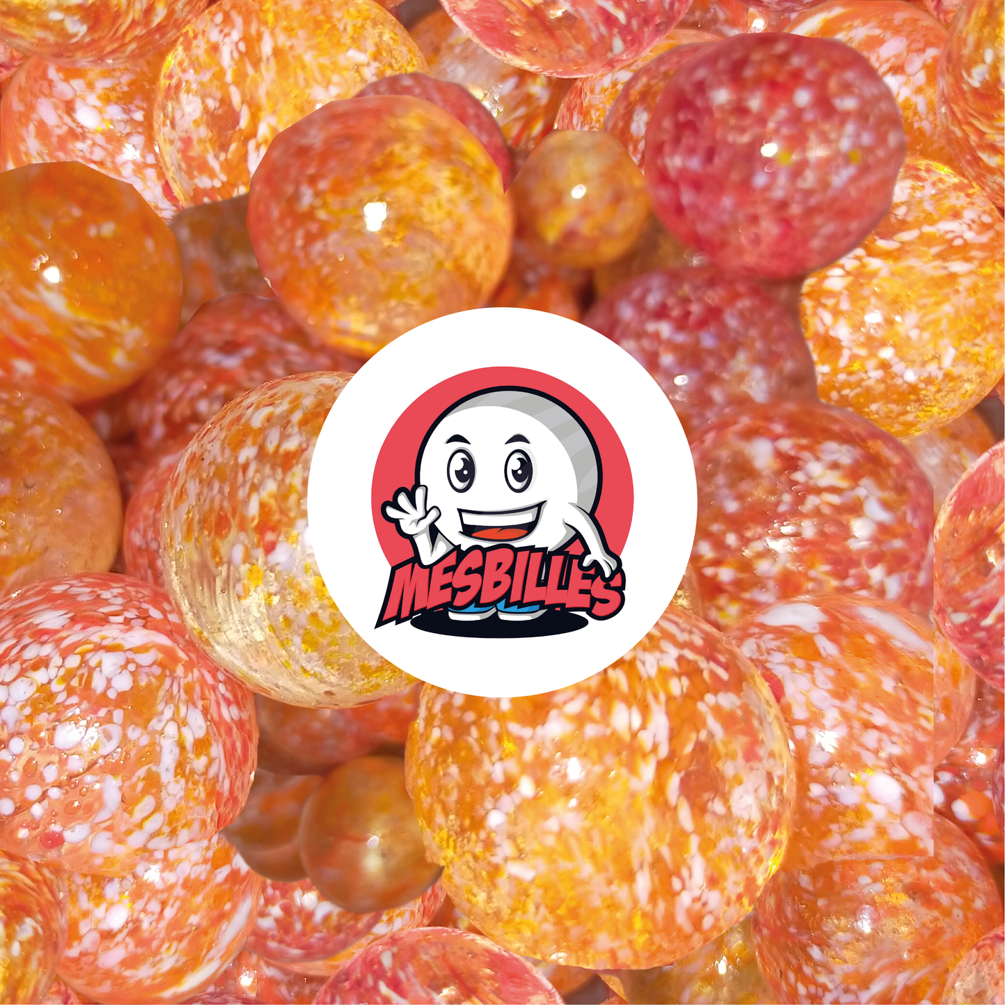 1 Canica Planeta Marte 25 mm