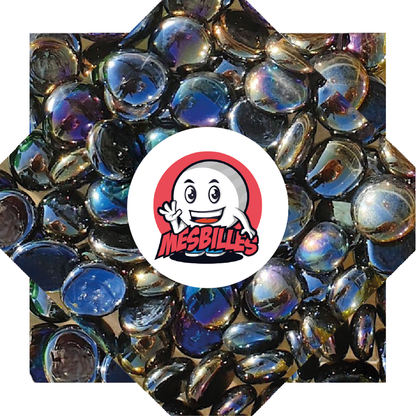 1 Canica plana 18 mm Brillante Pétrole