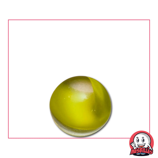 Bille d'Art Plume Jaune, bille en verre de Bohême de 16 mm. La légèreté d'une plus dans une bille d'art.