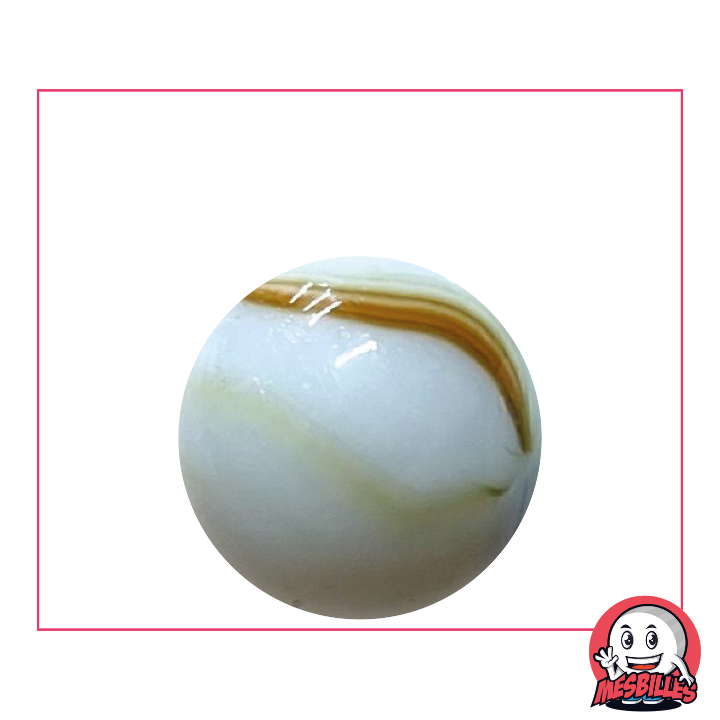 1 Canica Porcelana Blanca 25 mm
