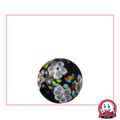 1 Canica Arte Tapiz Floral Negro 16 mm