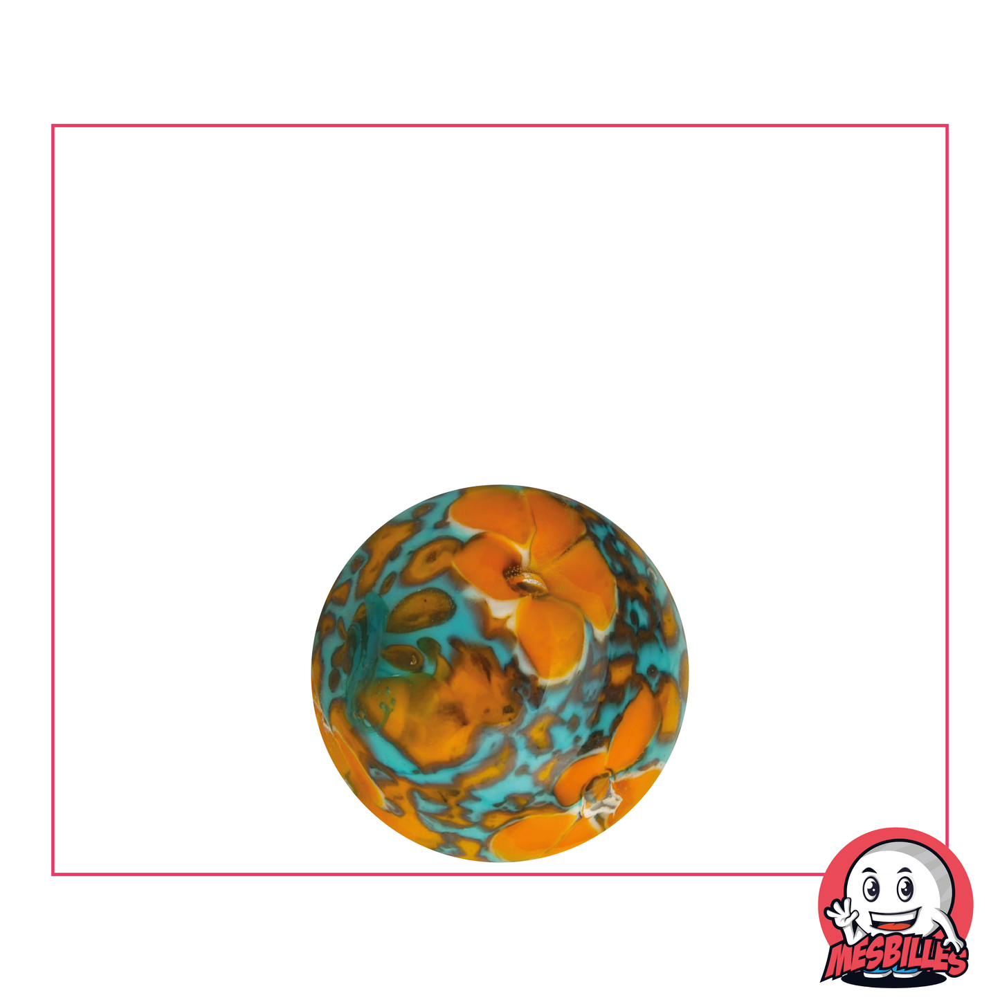 1 Canica Art Alfombra Floral Naranja 16 mm