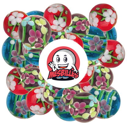 1 Canica Art Tige Florido Rojo 16 mm