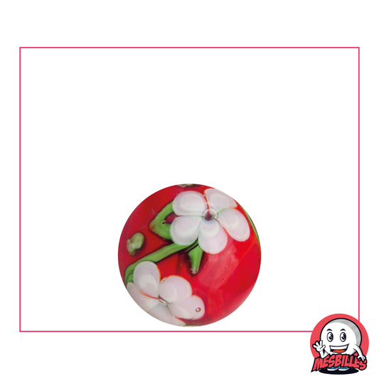 1 Canica Art Tige Florido Rojo 16 mm