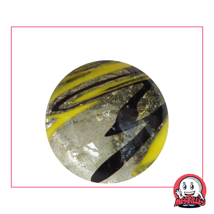 Canica Speedy Negra 35 mm, ni siquiera la luz puede atraparla - MisCanicas