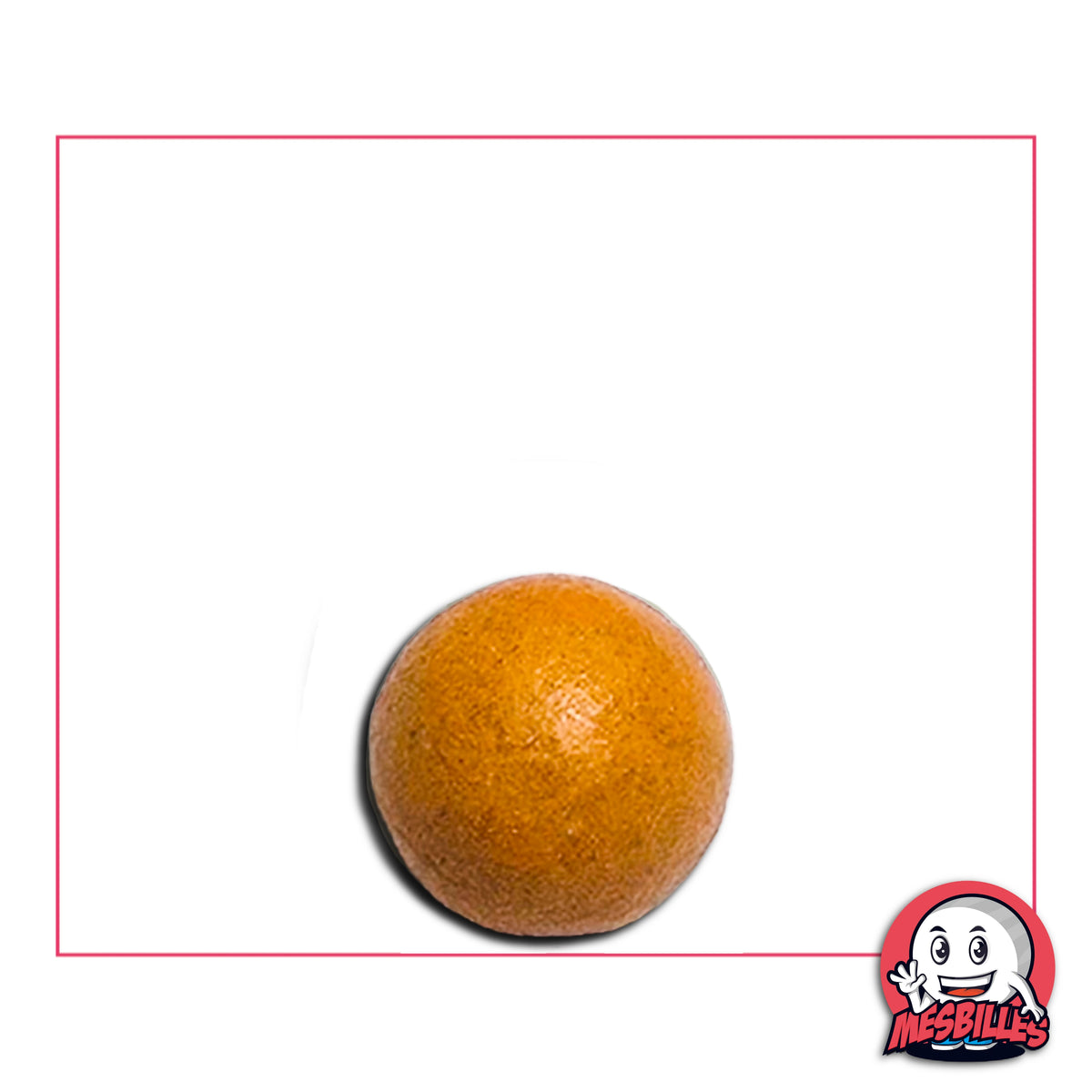 Bille en terre caramel 10 mm, couleur chaude et gourmande, idéale pour collection ou jeu