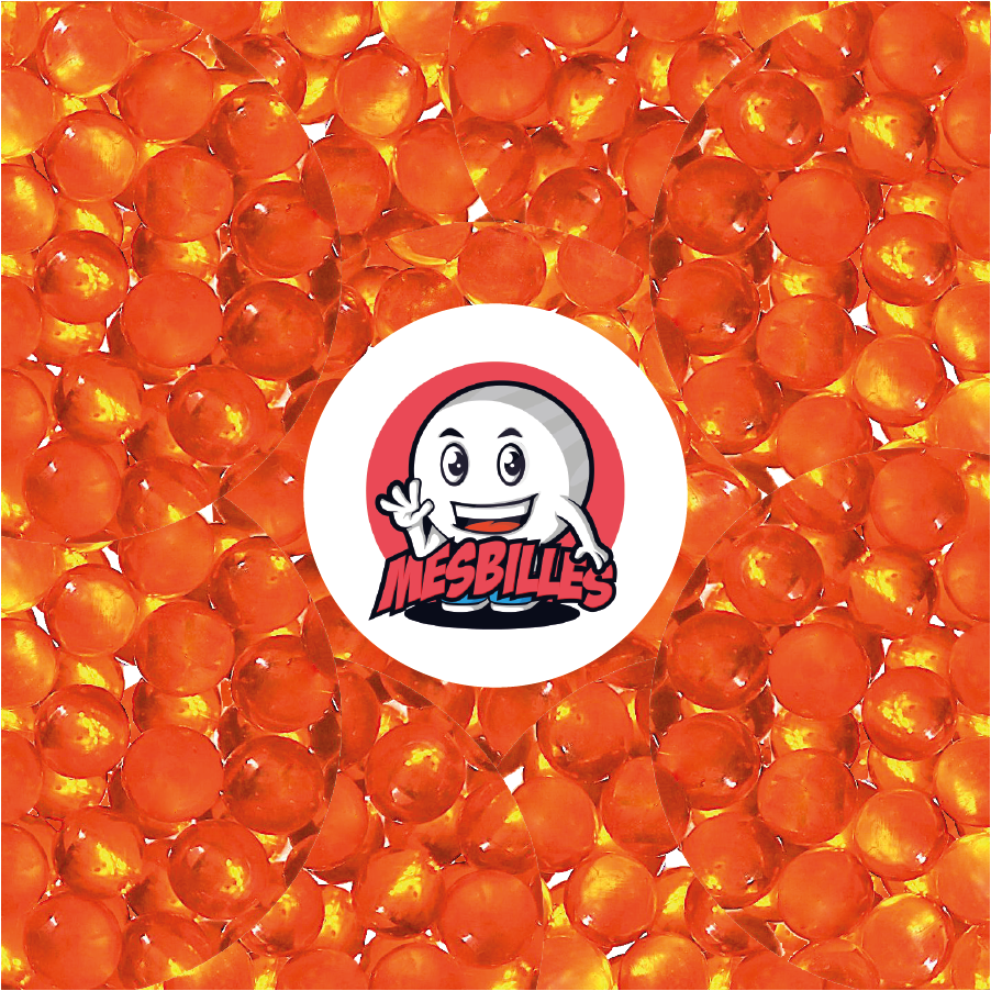 1 Canica Luz Naranja 12 mm