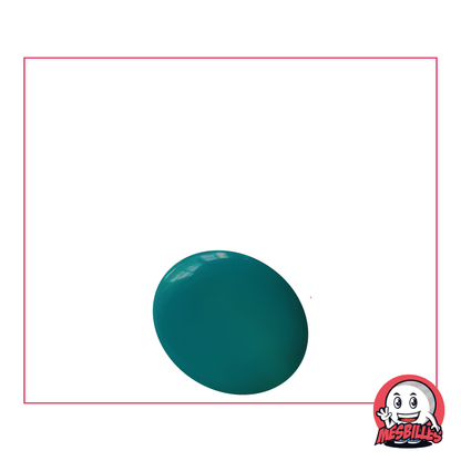 1 Canica Plana Perla Azul Pato 18 mm