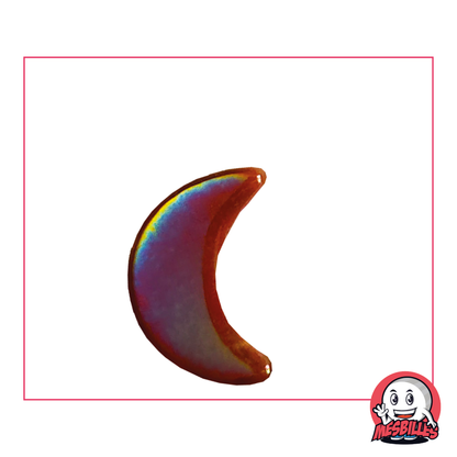 1 Canica Luna Brillante Rojo Extra Plana