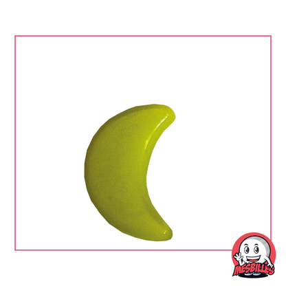 1 Canica Luna Perla Verde-Amarilla Extra Plana