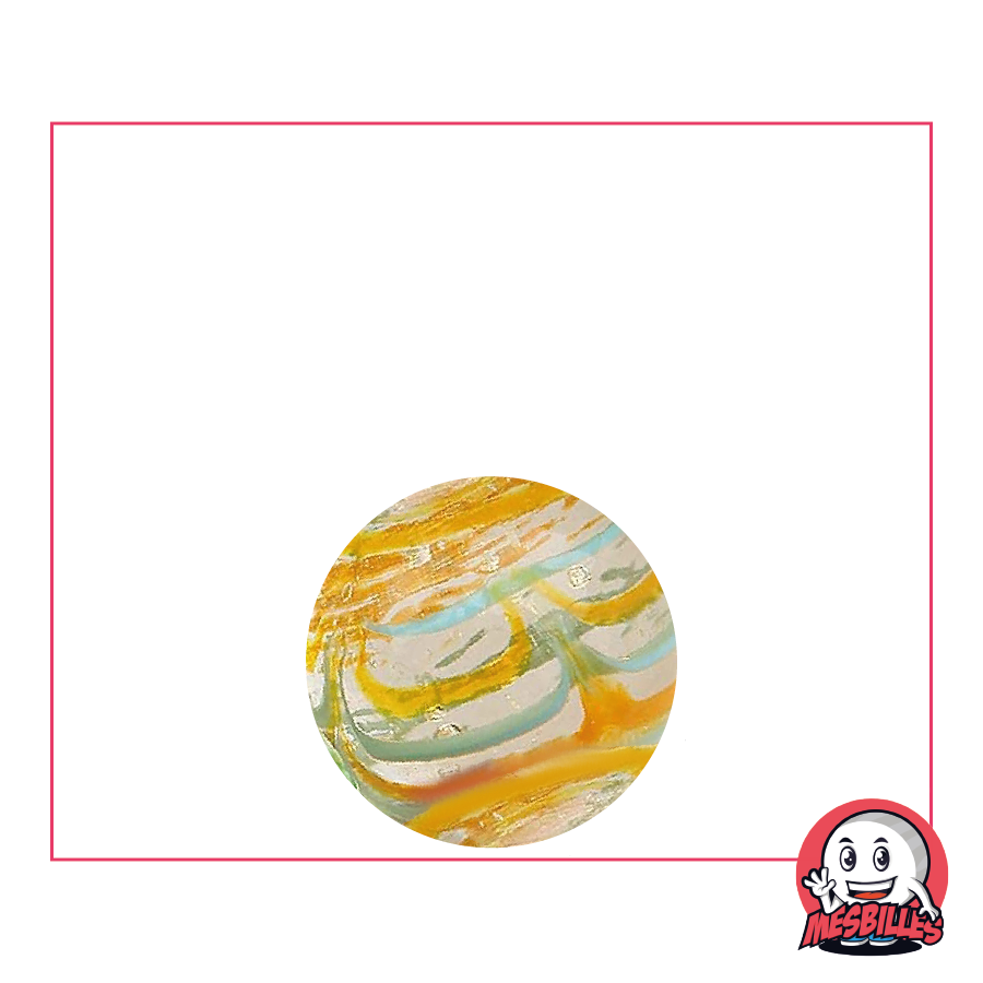 1 Canica Spider Naranja y Azul 16 mm