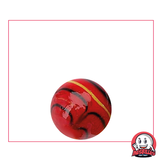 Canica Kim'Play Spider Roja de vidrio opaco 16 mm - Fabricación artesanal MisCanicas