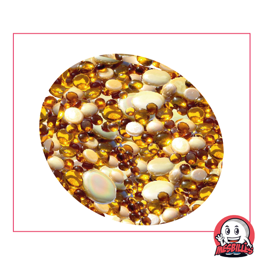 Canicas planas de vidrio ámbar, transparentes y opacas brillantes, 12 mm-30 mm